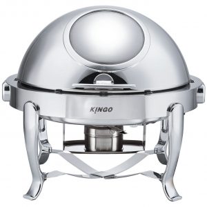 KGS6803G Round Chafing Dish with Chrome Legs