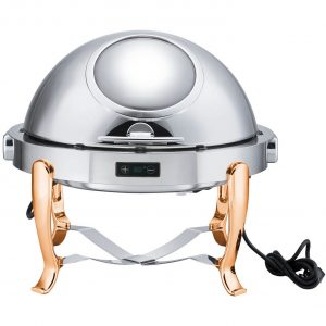 KGTCS6803 Round Chafing Dish with Gilt Legs