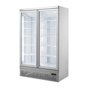 Double glass door colourbond upright drink fridge bottom mounted - LG-1000GBM