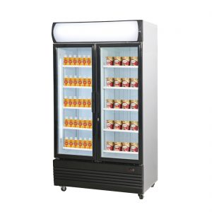 Double Door Upright Glass Door Combined Fridge & Freezer LG-1000GEF