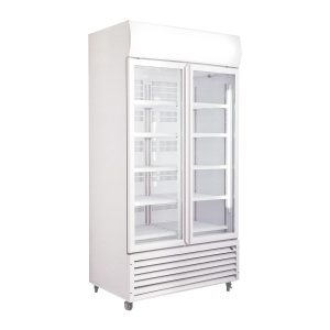 LG-1000GTH Large Double Glass Door Upright Display Fridge