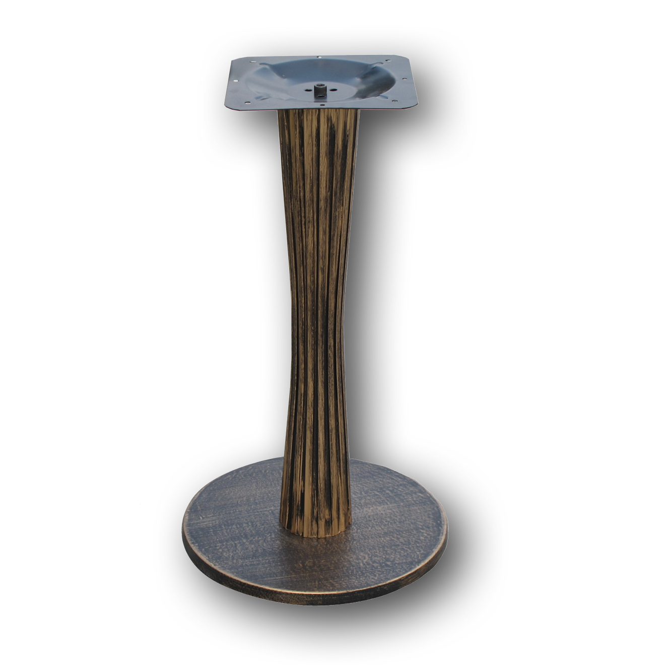 n6012 N6012 450mm2 Round Antique Gold Chassis Table Base 720H