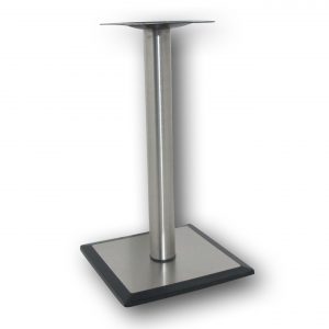 N6017 Table base S/S core HDC base with black rim 450x450mm
