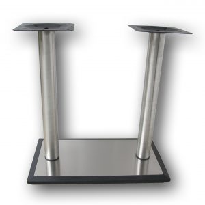 N6018 Table base S/S core HDC base with black rim 700x400mm