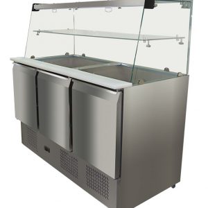 S903GC Three Door Compact Workbench Food Sevice Fridge