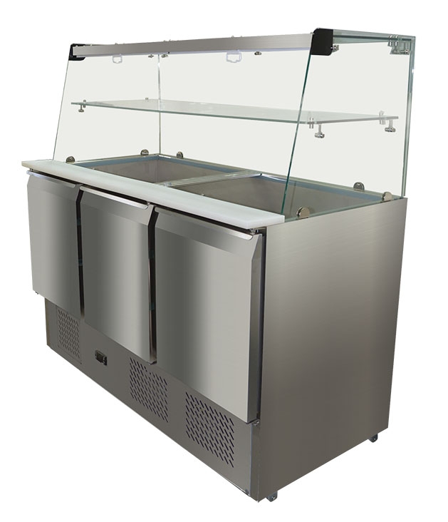 s903gc_websml S903GC Three Door Compact Workbench Food Sevice Fridge