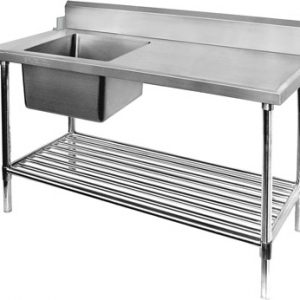 Left Inlet Single Sink Dishwasher Bench SSBD7-1200L/A