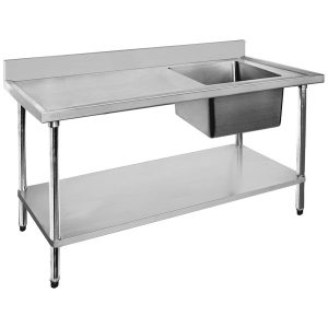 Economic 304 Grade SS Right Single Sink Bench 1500x700x900 with 500x400x250 sink 1500-7-SSBR