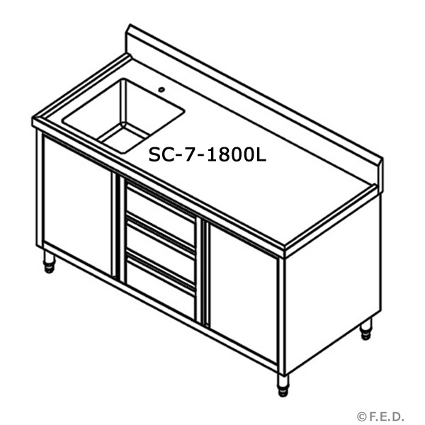 ss_tidy_sink-cab_sc-7-1800l_drg_1 SC-7-1800L-H CABINET WITH LEFT SINK