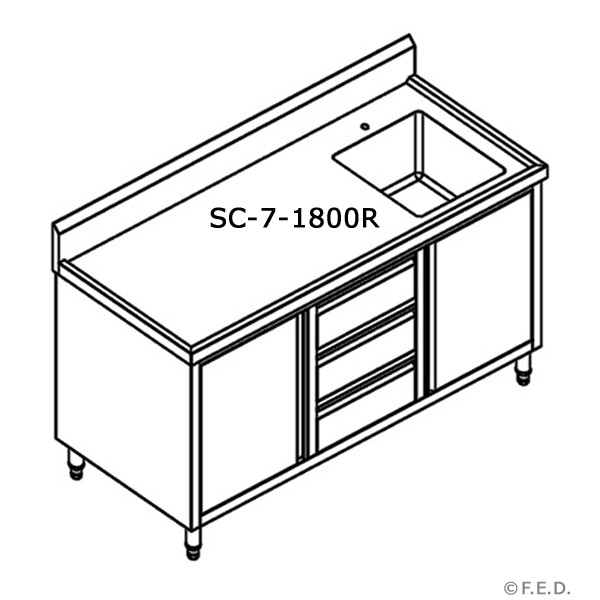ss_tidy_sink-cab_sc-7-1800r_drg SC-7-1800R-H CABINET WITH RIGHT SINK