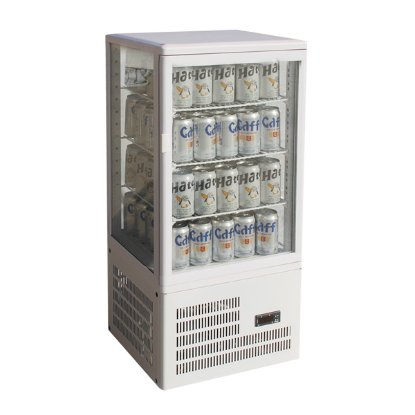 tcbd78w TCBD78W Four-Sided Countertop Display Fridge White