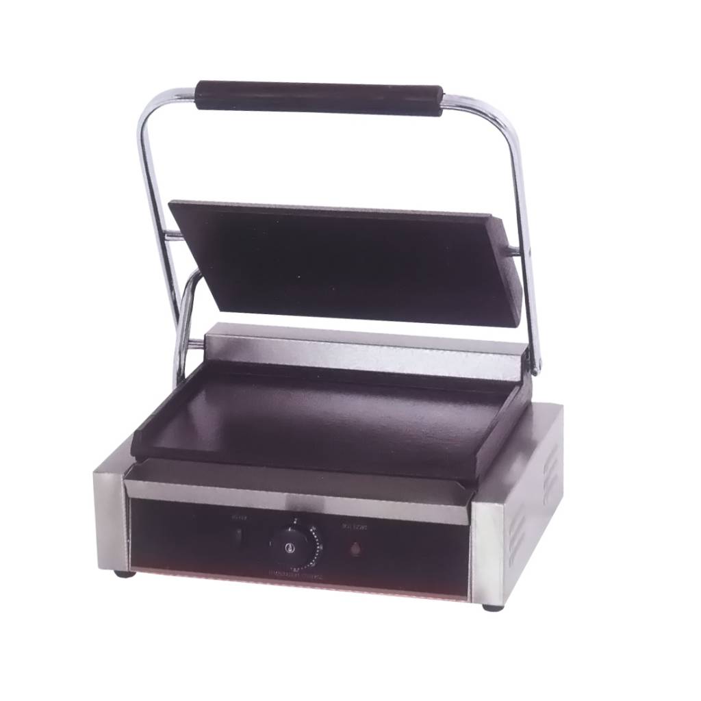 tcg-811ebkw_1_1 Electric Contact Grill Single Top Grooved and Bottom Flat 2.2KW - TCG-811ECKW