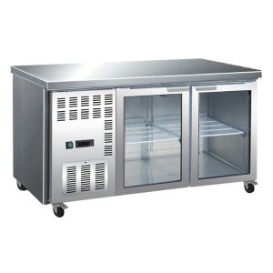 Large Double Glass Door Workbench Fridge - TL1800TNG