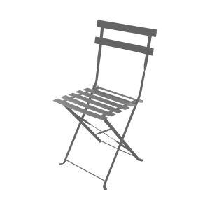 WD-S105CGR Bistro Chair Folded Grey