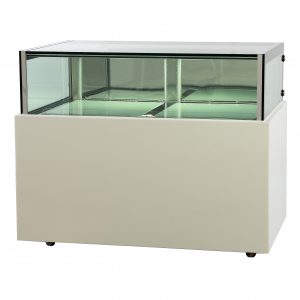 White marble chocolate display with storage 1200x800x1100mm - DS1200V