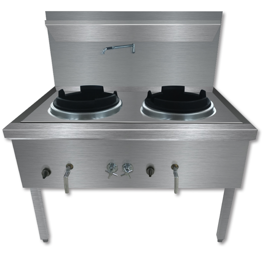 ww-2l WW-2L Stainless Steel Waterless LPG Gas Double Wok
