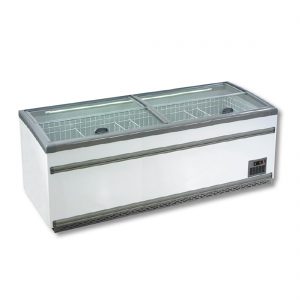 ZCD-L250S Supermarket Island Dual Temperature Freezer & ChillerÛÎ with Glass Sliding Lids